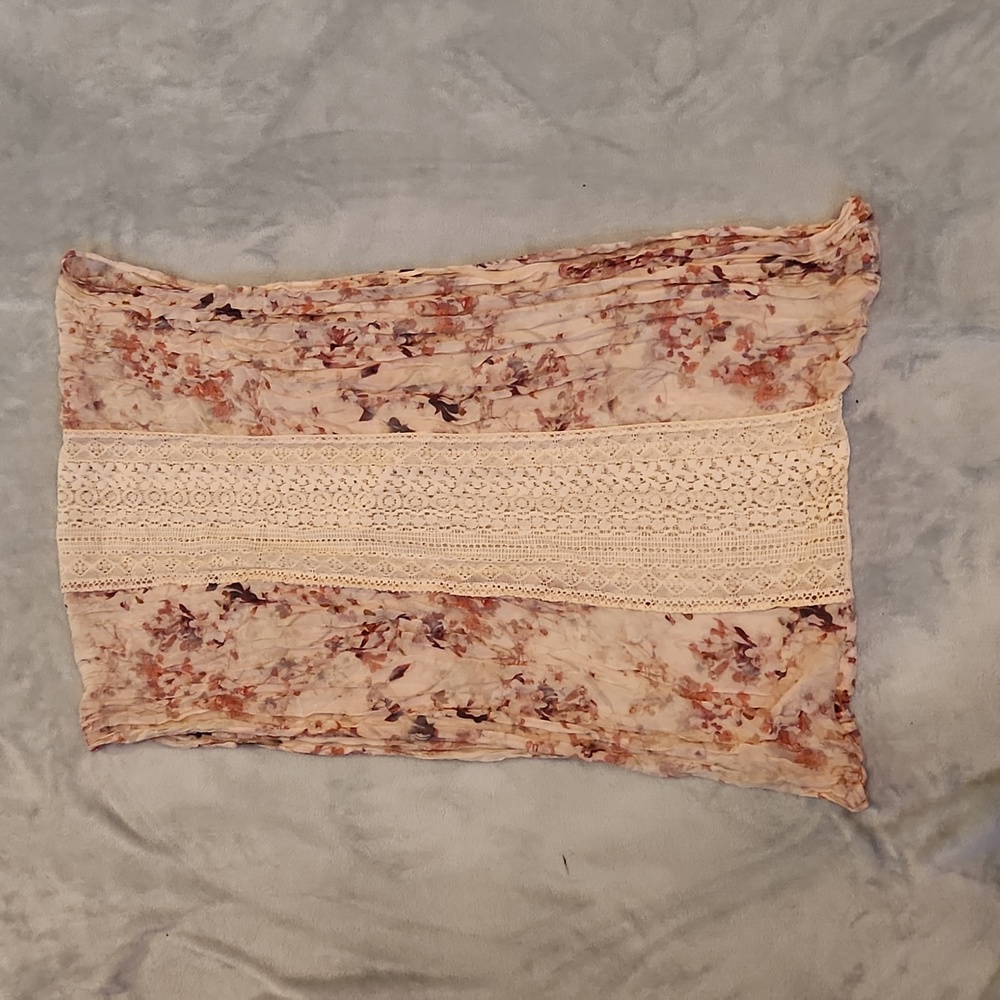 Maurices Floral & Lace Infinity Scarf OS